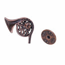 French Horn Copper Lapel Pin