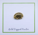 Brain Gold Lapel Pin