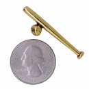 Baseball and Bat Gold Lapel Pin
