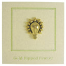 Lightbulb Gold Lapel Pin