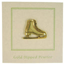 Figure Skate Gold Lapel Pin