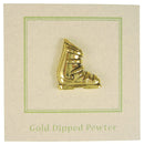 Ski Boot Gold Lapel Pin