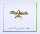 Swallow Gold Lapel Pin
