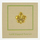 Fleur de Lis Gold Lapel Pin