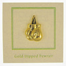 Boxing Gloves Gold Lapel Pin