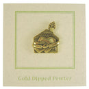 Home Heart Hands Gold Lapel Pin