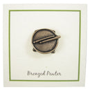 Drum with Drum Sticks Copper Lapel Pin