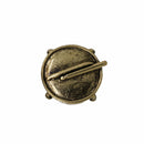 Drum with Drumsticks Gold Lapel Pin