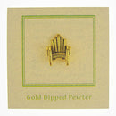 Adirondack Chair Gold Lapel Pin