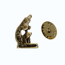 Stereo Microscope Gold Lapel Pin