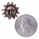 Sun Face Copper Lapel Pin