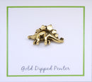 Stegosaurus Gold Lapel Pin