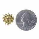 Small Sunface Gold Lapel Pin