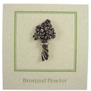 Bouquet of Flowers Copper Lapel Pin