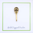 Golf Tee Gold Lapel Pin