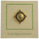 Globe Compass Gold Lapel Pin