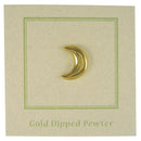 Crescent Moon Gold Lapel Pin