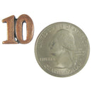 Number 10 Copper Lapel Pin