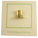 Top Hat Gold Lapel Pin