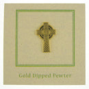 Celtic Cross Gold Lapel Pin