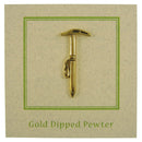 Mountaineering Axe Gold Lapel Pin
