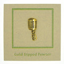 Microphone Gold Lapel Pin