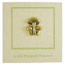 Mushrooms Gold Lapel Pin