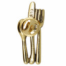 Fork Knife and Spoon Gold Lapel Pin