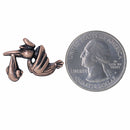 Stork Copper Lapel Pin