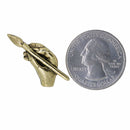 Artist's Hand with Brush Gold Lapel Pin