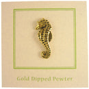 Seahorse Gold Lapel Pin