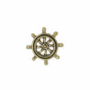 Ship's Wheel Gold Lapel Pin