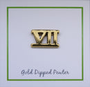 Roman Numeral Gold Lapel Pins