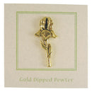 Iris Gold Lapel Pin