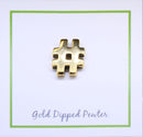 Hashtag Gold Lapel Pin