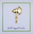 Battle Axe Gold Lapel Pin