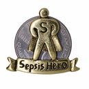 Sepsis Hero Gold Lapel Pin