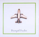 Jet Airplane Copper Lapel Pin