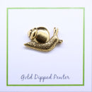 Snail Gold Lapel Pin
