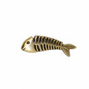Fish Skeleton Gold Lapel Pin