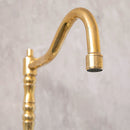 Wall Mounted Unlacquered Brass Faucet