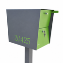 UpTown Box Locking Package Dropbox in TEXTURED GRAY METALLIC - Modern Mailbox