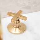 Unlacquered Brass Bathroom 3-Hole Faucet, Widespread Antique bathroom Faucet