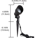 CD45 Black 3000K Warm White Integrated LED Directional Up Light Outdoor Mono Point Spotlight