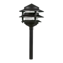 CDPA72 Black 12V AC/DC Aluminum Low Voltage Landscape Lighting 3 Tier Pagoda Path Light