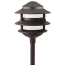 CDPA72 Black 12V AC/DC Aluminum Low Voltage Landscape Lighting 3 Tier Pagoda Path Light