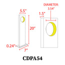 CDPA54 Low Voltage 3W 3000K Warm White Integrated LED Modern Bollard Light Landscape Path Light