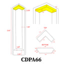 CDPA66 10W 3000K Warm White Integrated LED Modern Low Voltage Bollard Light Landscape Path Light