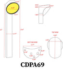 CDPA69 10W LED Multi Directional Bollard Path Light Low Voltage Outdoor Landscape Lighting