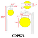CDPS71 3W 3000K Warm White Integrated LED Globe Path Light Low Voltage Outdoor Landscape Lighting